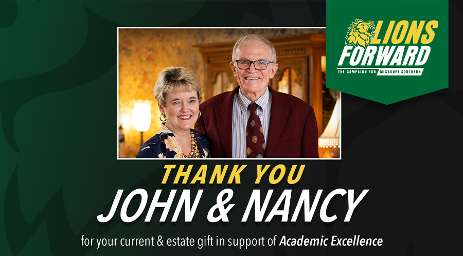 John & Nancy Messick Provide Gift to Lions Forward Campaign